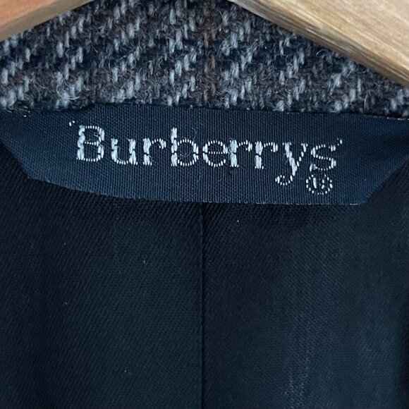 Vintage Burberrys Houndstooth Sport Coat Size 42 100% Wool Quiet Luxury Classic - Picture 8 of 16